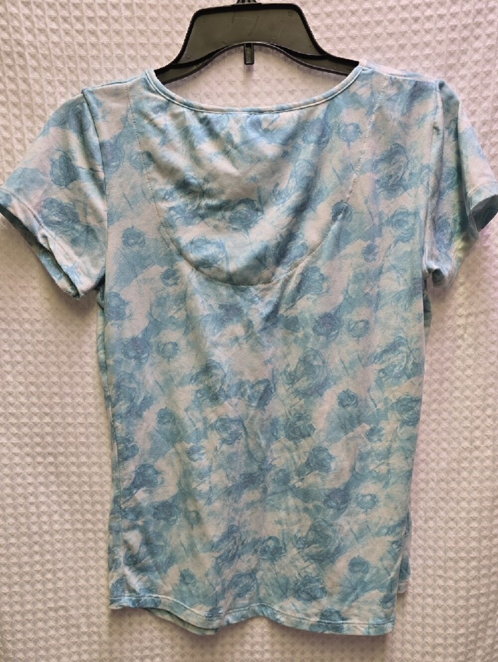 Catherine Malandrino Buttery Soft Blue Floral Short Sleeve Pajama Set - Small - Picture 4 of 6